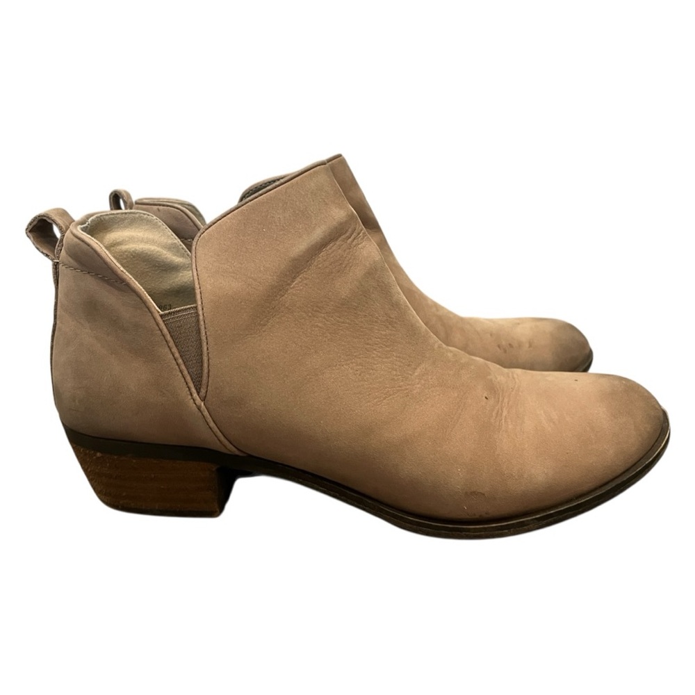 bp Francine Taupe Oiled Leather Ankle Boots